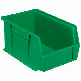 Plastic Hang & Stack Bin, 9-1/4"L x 6"W x 5"H, Green