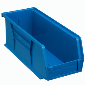 Plastic Hang & Stack Bin, 10-7/8"L x 4-1/8"W x 4"H, Blue