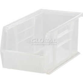 Plastic Hang & Stack Bin, 10-7/8"L x 4-1/8"W x 4"H, Clear