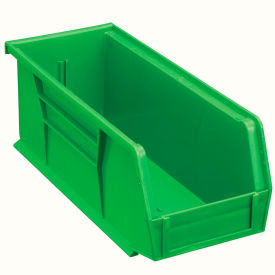 Plastic Hang & Stack Bin, 10-7/8"L x 4-1/8"W x 4"H, Green