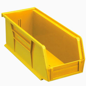 Plastic Hang & Stack Bin, 10-7/8"L x 4-1/8"W x 4"H, Yellow