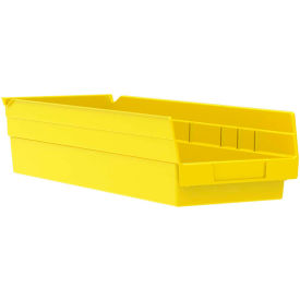 Plastic Nesting Storage Shelf Bin 6-5/8"W x 17-7/8"L x 4"H Yellow