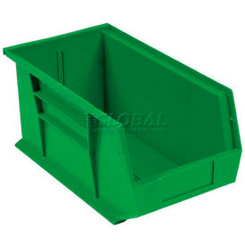 Plastic Hang & Stack Bin, 18"L x 8-1/4"W x 9"H, Green