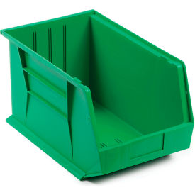 Plastic Hang & Stack Bin, 18"L x 11"W x 10"H, Green