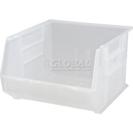 Plastic Hang & Stack Bin, 18"L x 16-1/2"W x 11"H, Clear