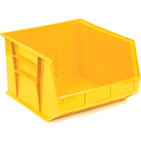 Plastic Hang & Stack Bin, 18"L x 16-1/2"W x 11"H, Yellow