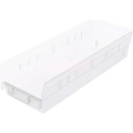 Plastic Nesting Storage Shelf Bin 6-5/8"W x 17-7/8"L x 4"H, Clear