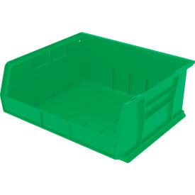 Plastic Storage Bin, 14-3/4"L x 16-1/2"W x 7"H, Green