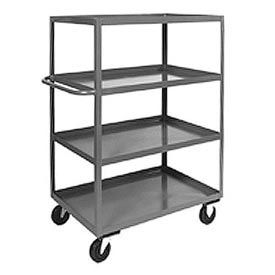 Shelf Truck w/4 Shelves, 3000 lb. Capacity, 48"L x 24"W x 60"H, Gray