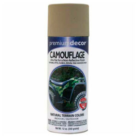 Dcor Camouflage Enamel 12 oz. Aerosol Can, Light Khaki, Flat