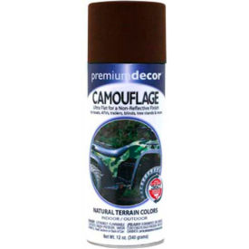 Camouflage Enamel 12 oz. Aerosol Can, Dark Brown, Flat - 171313