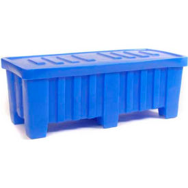 Forkliftable Plastic Bulk Shipping Container with Lid, 51-1/2"L x 22-1/2"W x 19"H, 550 lb Capacity, Color: Gray