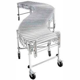 24"W Steel Roller Conveyor, Portable & Expandable, 3'9"L to 12'2"L