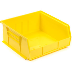 Plastic Hang & Stack Bin, 10-7/8"L x 11"W x 5"H, Yellow