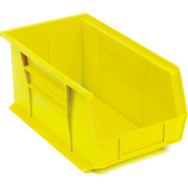 Plastic Stack & Hang Bin, 8-1/4"W x 14-3/4"D x 7"H, Yellow