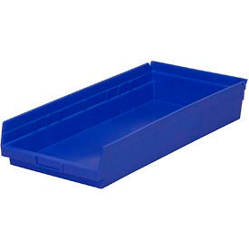 Plastic Nesting Storage Shelf Bin 11-1/8"W x 23-5/8"L x 4"H Blue