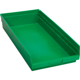 Plastic Nesting Storage Shelf Bin 11-1/8"W x 23-5/8"L x 4"H Green