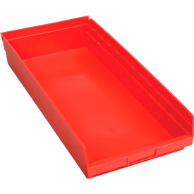 Plastic Nesting Storage Shelf Bin 11-1/8"W x 23-5/8"L x 4"H Red