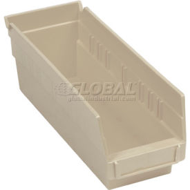 Plastic Nesting Storage Shelf Bin 4-1/8"W x 11-5/8"L x 4"H Beige