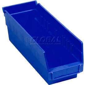 Plastic Nesting Storage Shelf Bin 4-1/8"W x 11-5/8"L x 4"H Blue