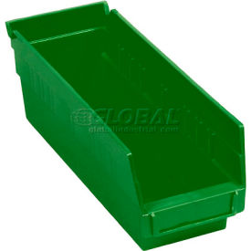 Plastic Nesting Storage Shelf Bin 4-1/8"W x 11-5/8"L x 4"H Green