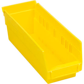 Plastic Nesting Storage Shelf Bin 4-1/8"W x 11-5/8"L x 4"H Yellow