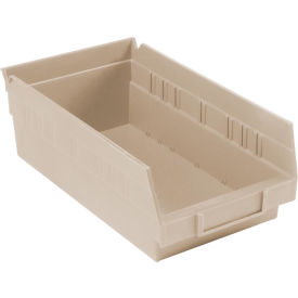 Plastic Nesting Storage Shelf Bin 6-5/8"W x 11-5/8"L x 4"H Beige
