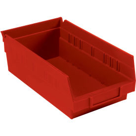 Plastic Nesting Storage Shelf Bin 6-5/8"W x 11-5/8"L x 4"H Red