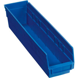 Plastic Nesting Storage Shelf Bin 4-1/8"W x 17-7/8"L x 4"H Blue