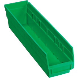 Plastic Nesting Storage Shelf Bin 4-1/8"W x 17-7/8"L x 4"H Green