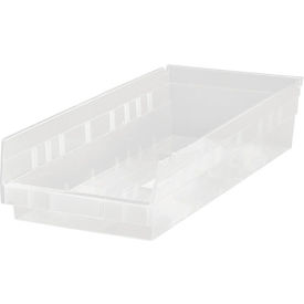 Plastic Nesting Storage Shelf Bin 6-5/8"W x 17-7/8"L x 4"H Clear