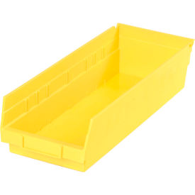 Plastic Nesting Storage Shelf Bin 6-5/8"W x 17-7/8"L x 4"H Yellow