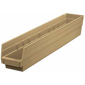 Plastic Nesting Storage Shelf Bin 4-1/8"W x 23-5/8"L x 4"H Beige