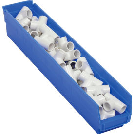 Plastic Nesting Storage Shelf Bin 4-1/8"W x 23-5/8"L x 4"H Blue