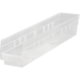 Plastic Nesting Storage Shelf Bin 4-1/8"W x 23-5/8"L x 4"H Clear