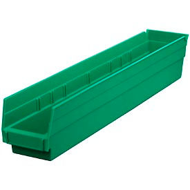 Plastic Nesting Storage Shelf Bin 4-1/8"W x 23-5/8"L x 4"H Green