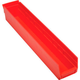 Plastic Nesting Storage Shelf Bin 4-1/8"W x 23-5/8"L x 4"H Red