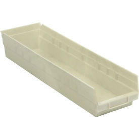 Plastic Nesting Storage Shelf Bin 6-5/8"W x 23-5/8"L x 4"H Beige