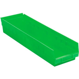 Plastic Nesting Storage Shelf Bin 6-5/8"W x 23-5/8"L x 4"H Green