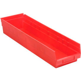 Plastic Nesting Storage Shelf Bin 6-5/8"W x 23-5/8"L x 4"H Red