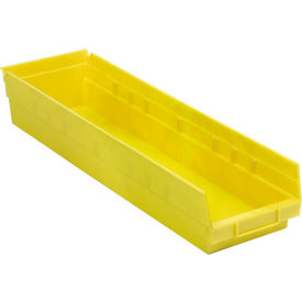 Plastic Nesting Storage Shelf Bin 6-5/8"W x 23-5/8"L x 4"H Yellow