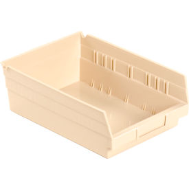 Plastic Nesting Storage Shelf Bin 8-3/8"W x 11-5/8"L x 4"H Beige