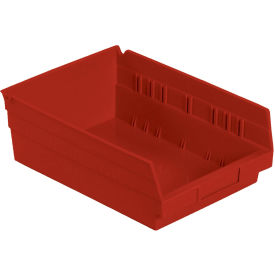 Plastic Nesting Storage Shelf Bin 8-3/8"W x 11-5/8"L x 4"H Red