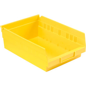 Plastic Nesting Storage Shelf Bin 8-3/8"W x 11-5/8"L x 4"H Yellow