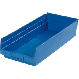 Plastic Nesting Storage Shelf Bin 8-3/8"W x 17-7/8"L x 4"H Blue