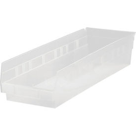 Plastic Nesting Storage Shelf Bin 8-3/8"W x 17-7/8"L x 4"H Clear