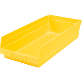 Plastic Nesting Storage Shelf Bin 8-3/8"W x 17-7/8"L x 4"H Yellow