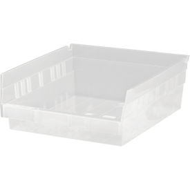 Plastic Nesting Storage Shelf Bin 11-1/8"W x 11-5/8"L x 4"H Clear