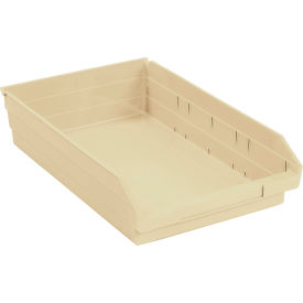 Plastic Nesting Storage Shelf Bin 11-1/8"W x 17-7/8"L x 4"H Beige