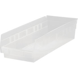 Plastic Nesting Storage Shelf Bin 11-1/8"W x 17-7/8"L x 4"H Clear